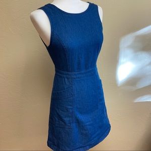 Chambray Pocket Sleeveless Dress